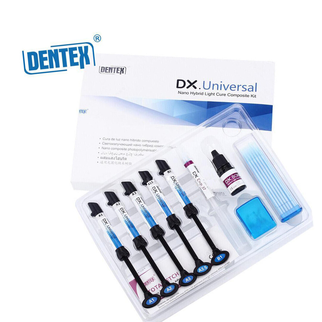 DENTEX Orthodontic Dental Adhesive Kit /Mini/No-Mix Bonding/Light Cure/Blue Glue