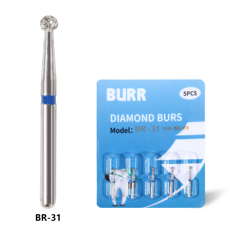 100pcs SANDENT Dental Diamond FG Burs for High Speed Handpiece 102 Models