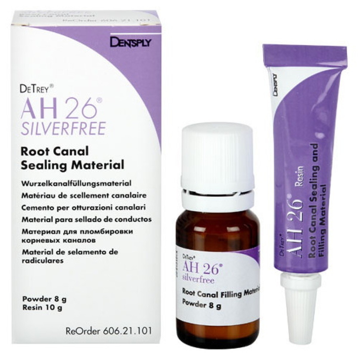 AH26 Silver Free Root Canal Sealing Material 8gm Powder + 10gm Resin by Dentsply