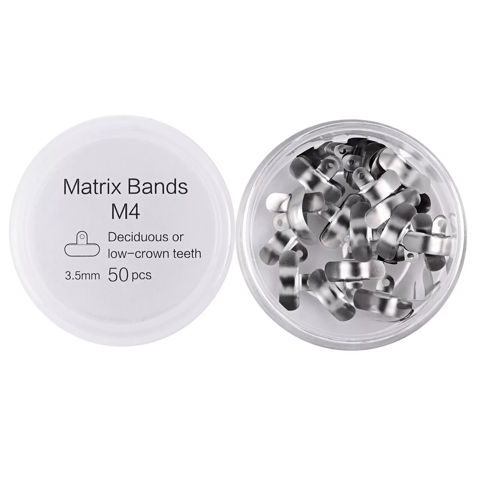 50Pcs Dental Matrix Bands With Hole Sectional Matrix Ring Fit Palodent V3 System
