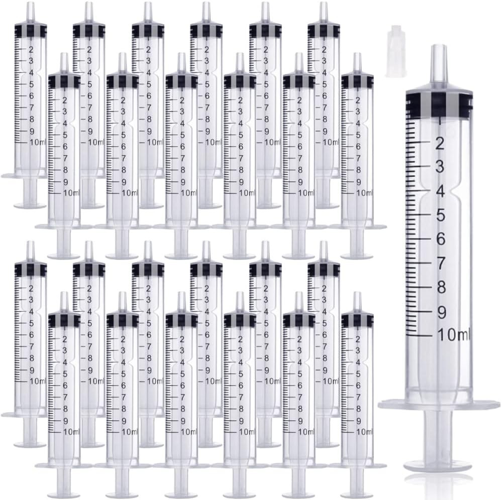 10x Syringe Luer Slip Tip 10mL Liquid Clear Plastic Sterile Anima