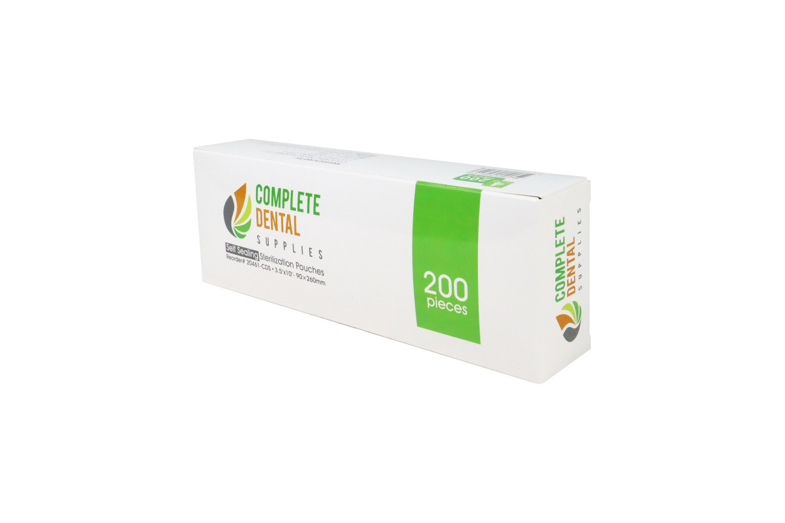 Self Sealing Sterilization Pouches 3.5″*10″, 90×(230+30)mm, 200 pcs / box.