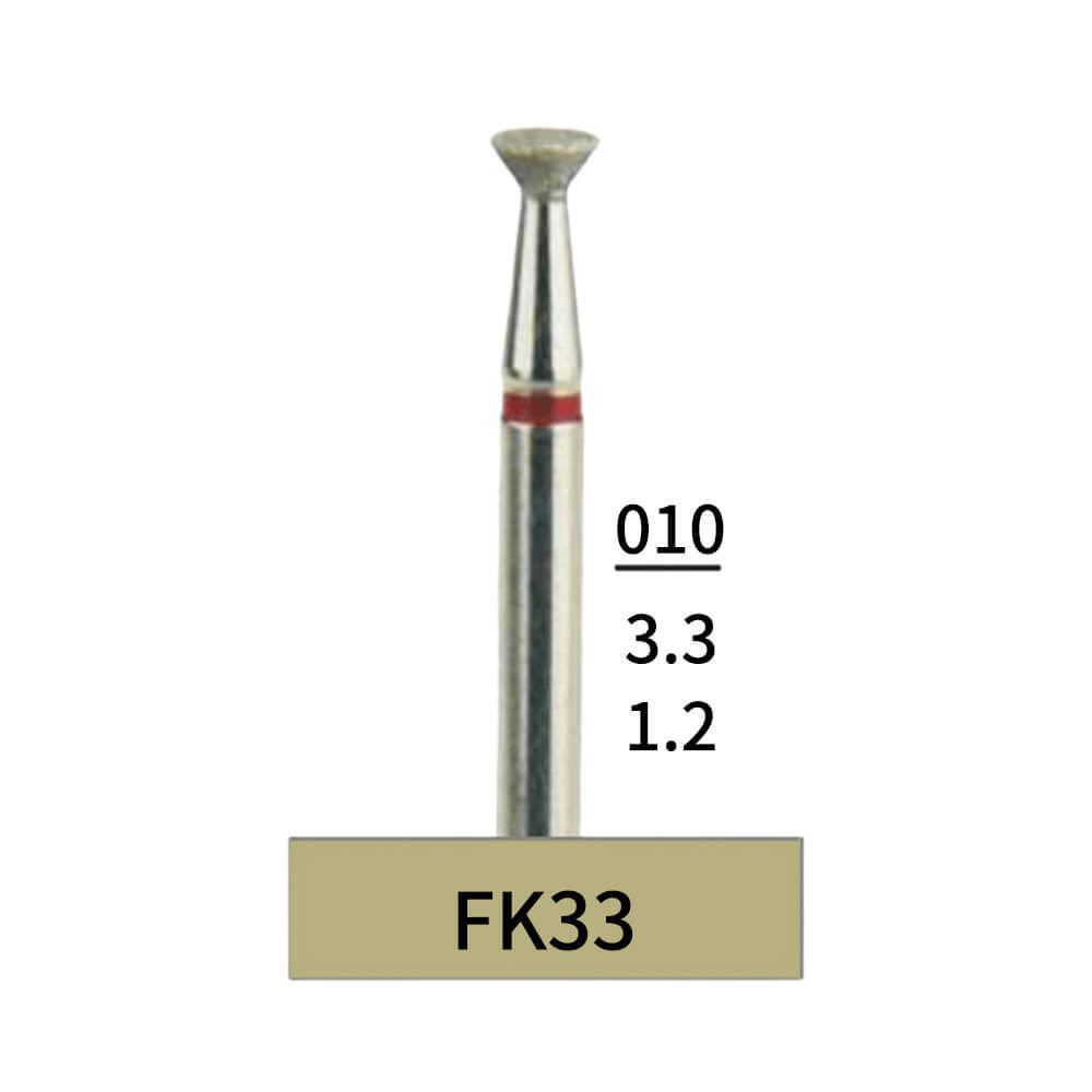 10-100×Dental Lab HP Diamond Bur FK33 Electroplated Fine Grit For Grind Zirconia
