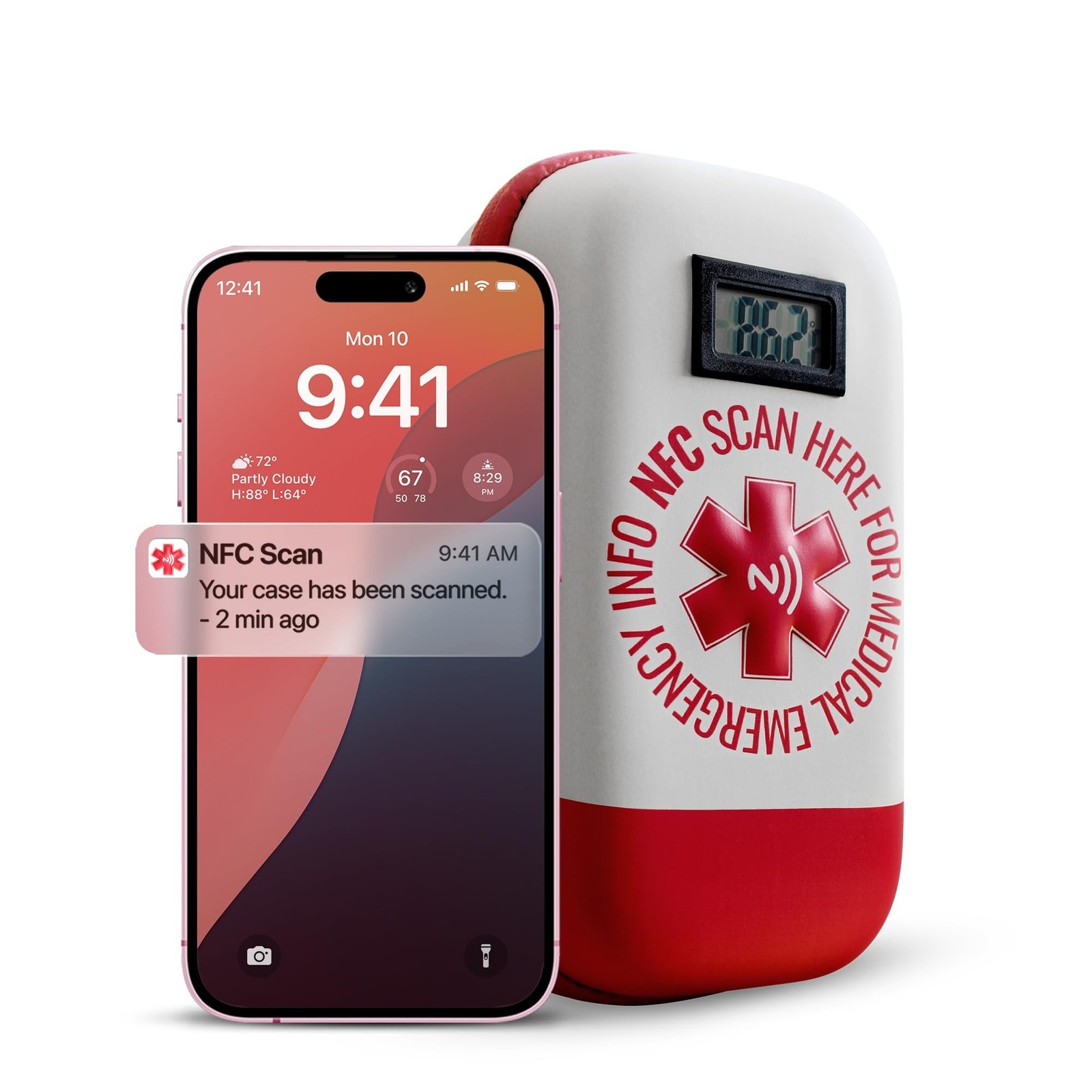SafeTag® 24h Insulin Cooler Travel Case with NFC Medical ID – TSA App