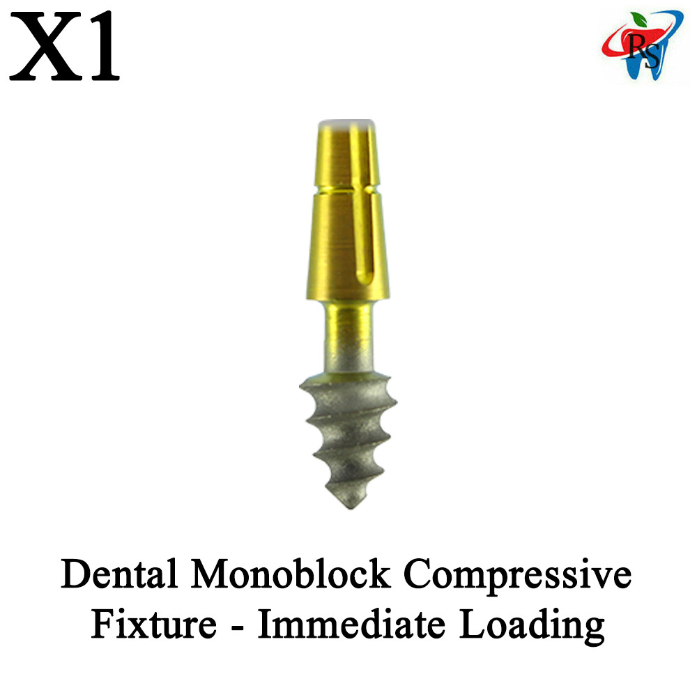 1pcs Dental Monoblock Compressive Immediate Loading Fixture Titanium Sterile