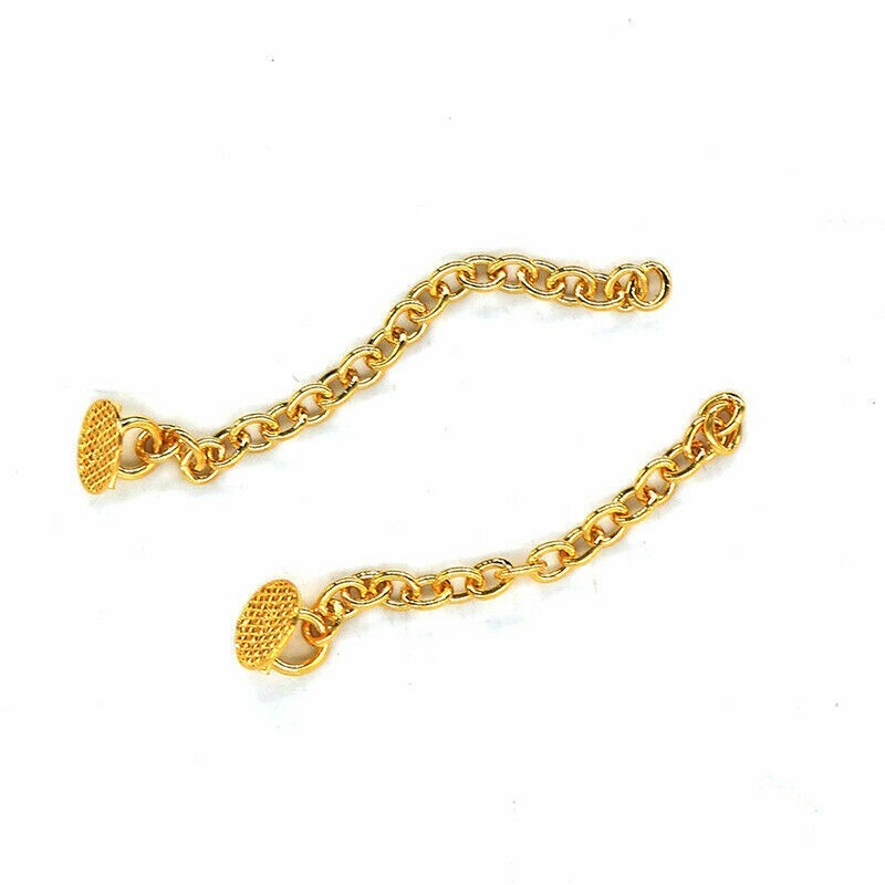 Dental Orthodontic Button Chains Lingual Chain Gold Plated 2pcs/pack Round