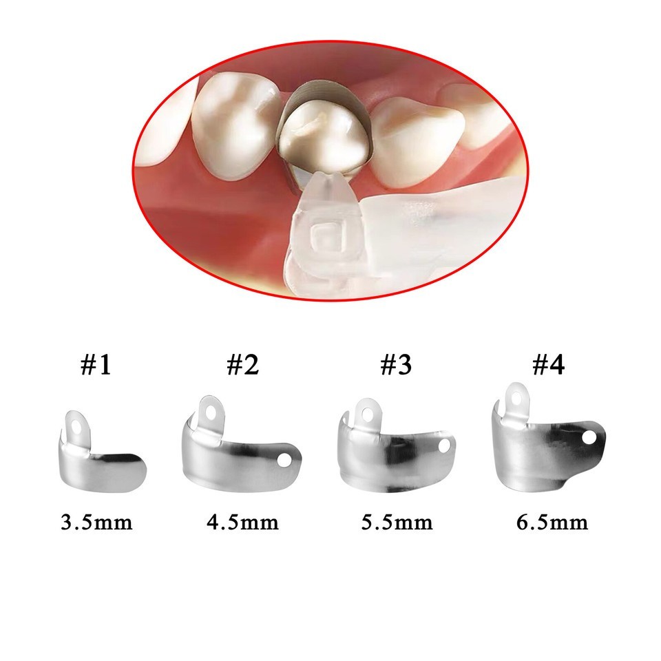 50Pcs Dental Sectional Contoured System Metal Matrices RefillMatrix Bands M4