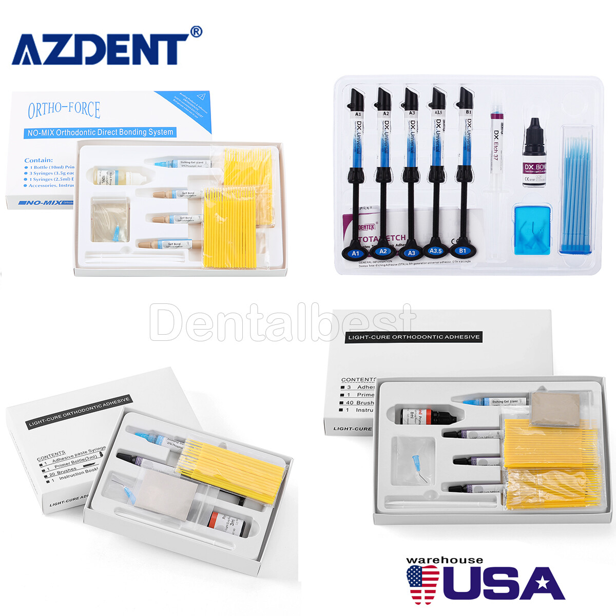 Dental Orthodontic Bonding Bracket Light Cure Adhesive/Light Cure Composite Kit
