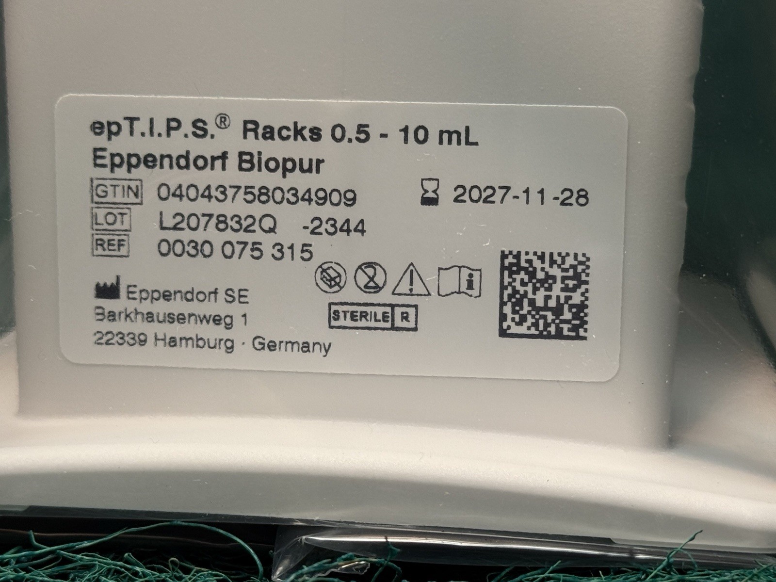 EPPENDORF 0030 075 315 epTIPS RACKS 0.5-10ml Biopur 24Tips