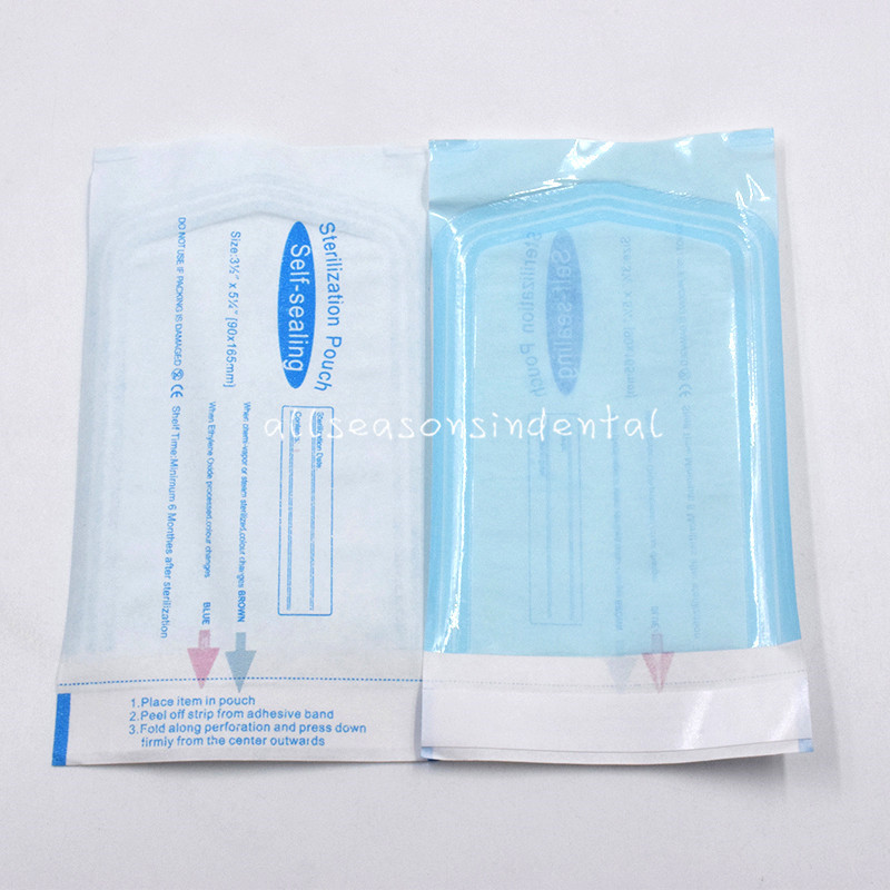 200Pcs/Box Dental Autoclave Disposable Sterilization Self-Sealing Pouches 6 Size