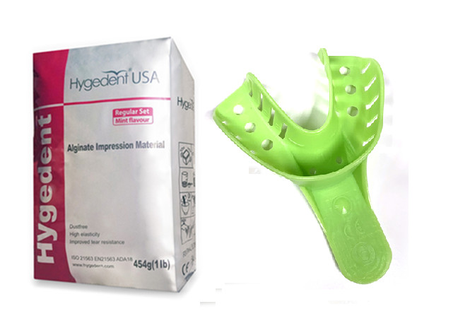 Grills Dentures Mold Mouth Impression Kit – 1lb Alginate + 12 Small Lower Trays