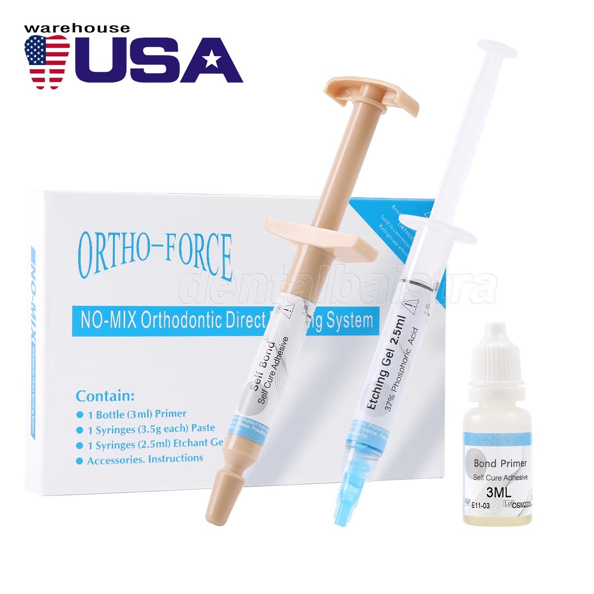 Dental No-Mix Orthodontic Direct Bonding System Composite Resin Kit