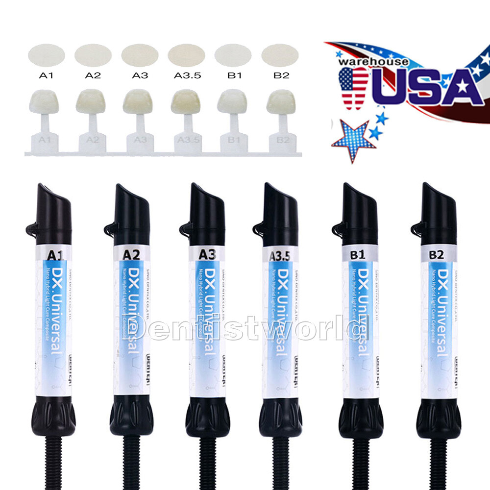 DENTEX Dental Universal Light Cure Composite Resin A1. A2. A3. A3.5 B1 B2 Sy