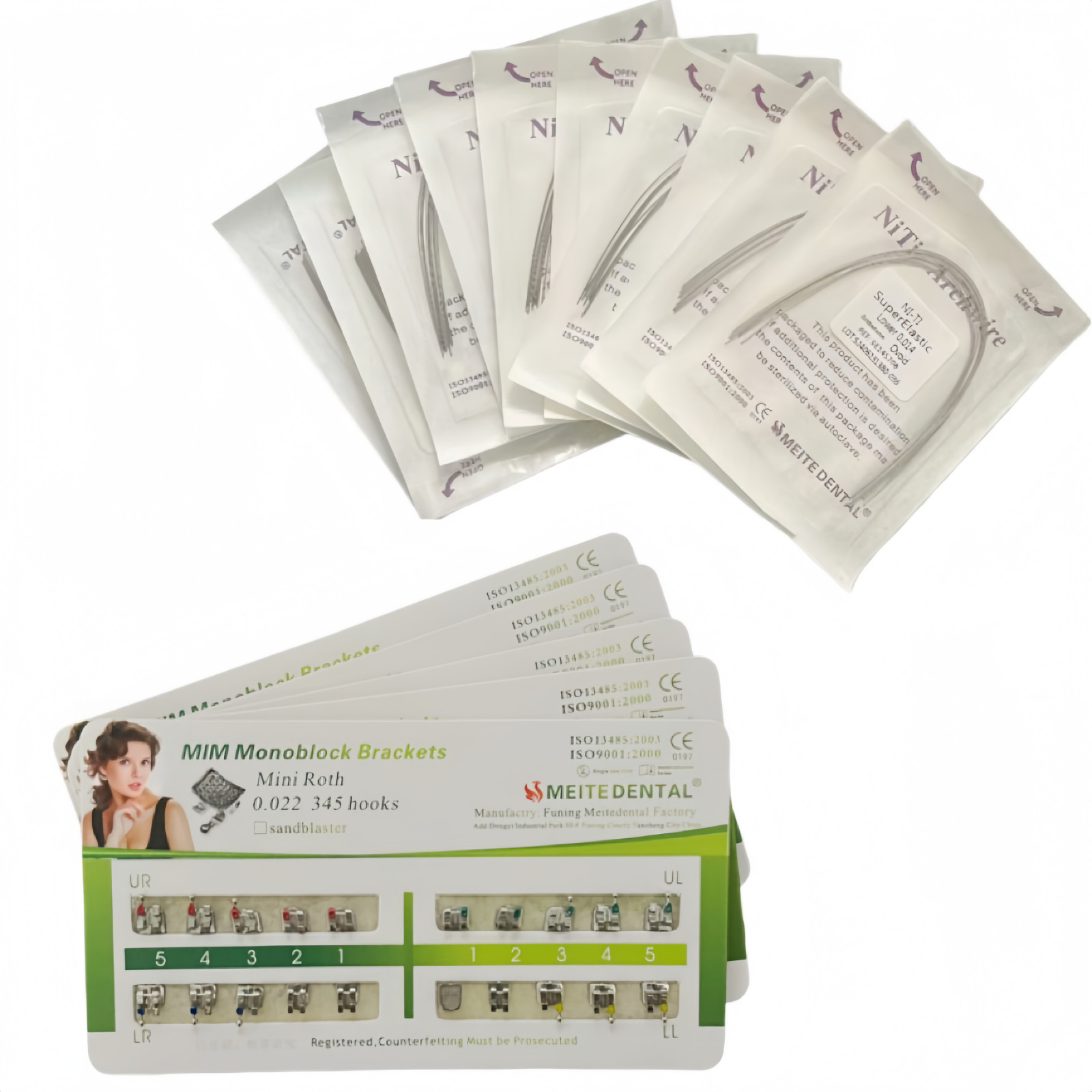 Dental Orthodontic Brackets Braces /Supper Elastic Niti Round Arch Wires