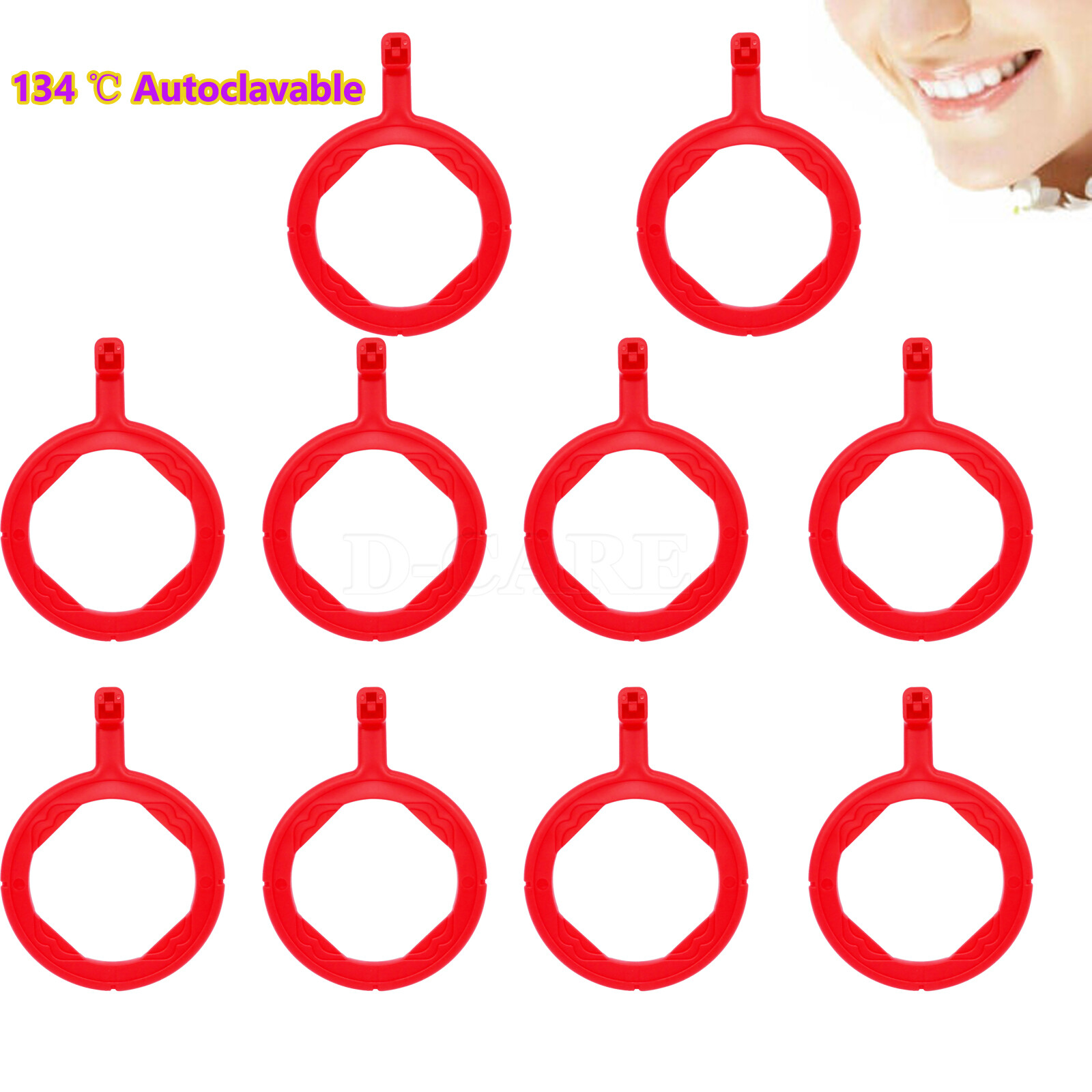 10Pcs Dental Aiming Ring X-RAY Positioning System XCP Rinn Bite Wing Oral Red
