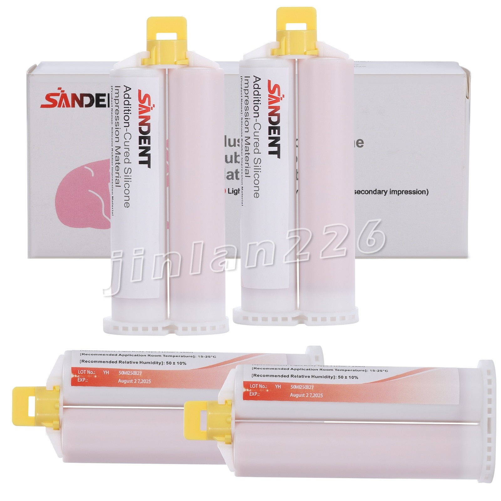 VPS IMPRESSION MATERIAL LIGHT BODY FAST SET 4 x 50 ML HYGEDENT USA +20 Tips