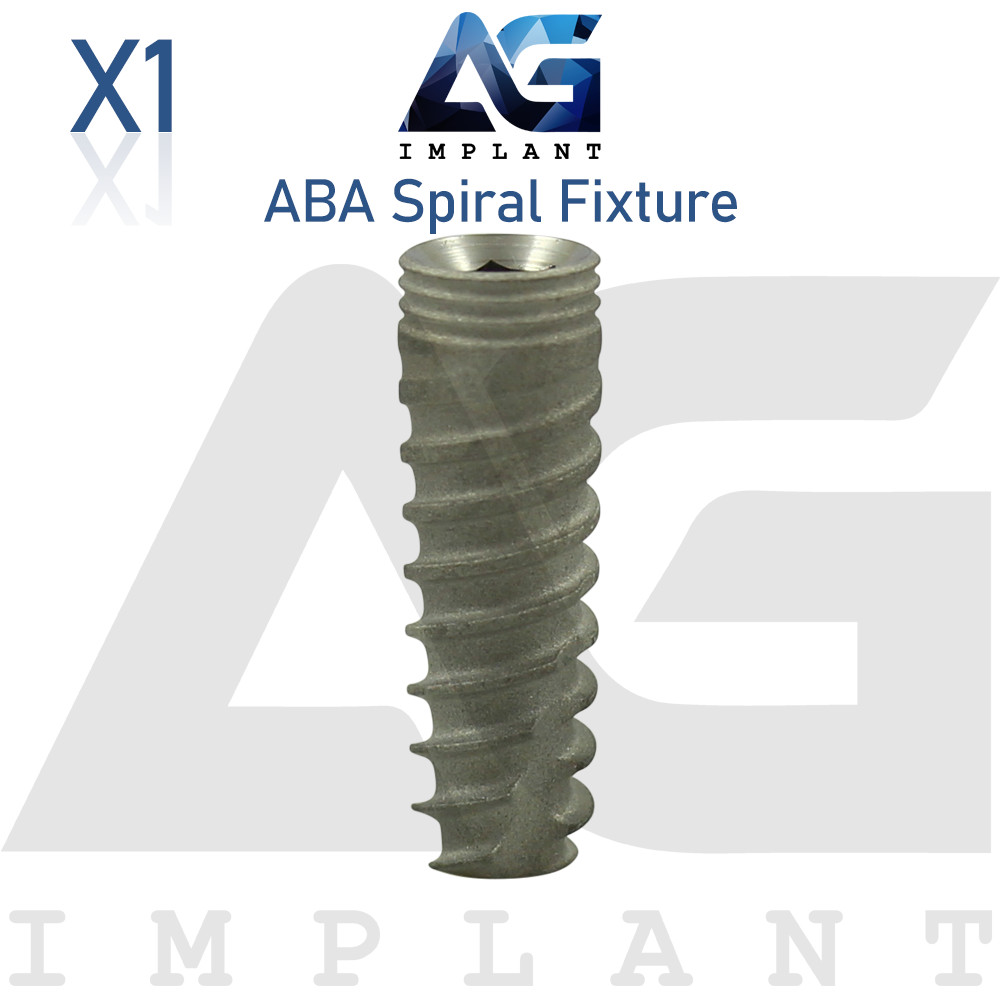 ABA Spiral Fixture Titanium Hexagon 2.42mm Connection Dental SLA Surface