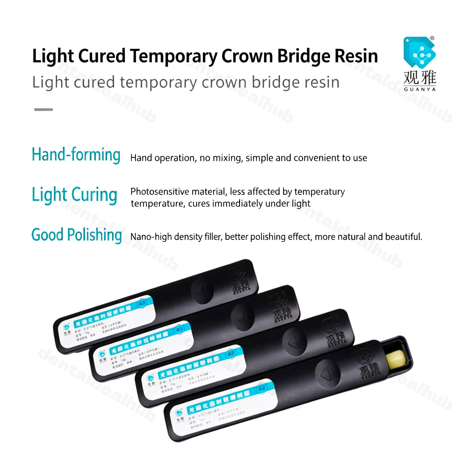 Guanya Light Cure Temporary Crown Bridge Material 12g Shade A2 A3