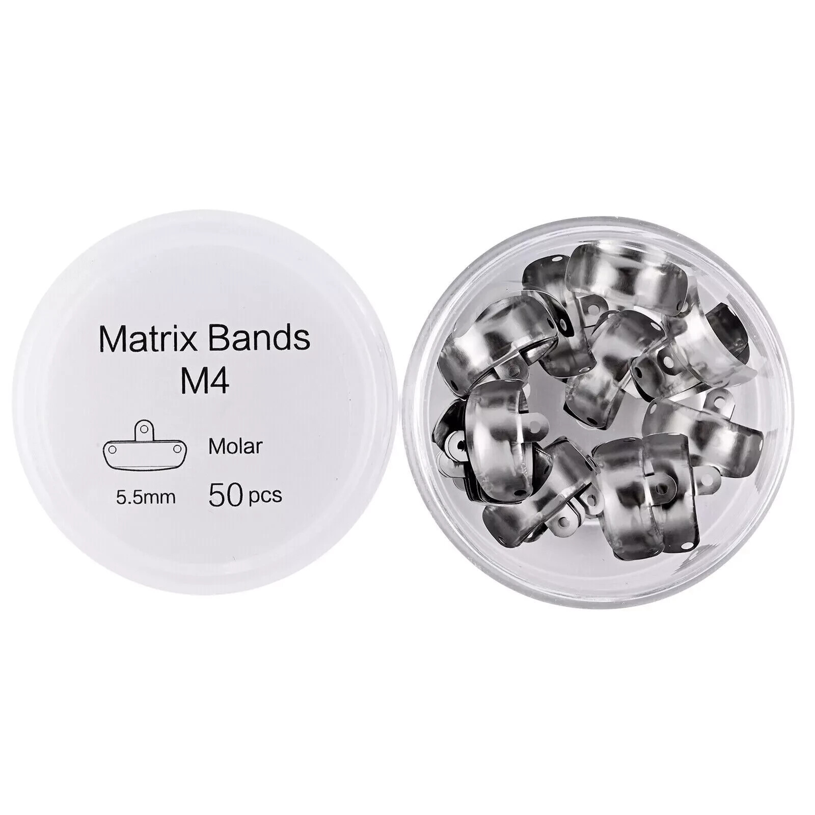 50Pcs Dental Matrix Bands With Hole Sectional Matrix Ring Fit Palodent V3 System