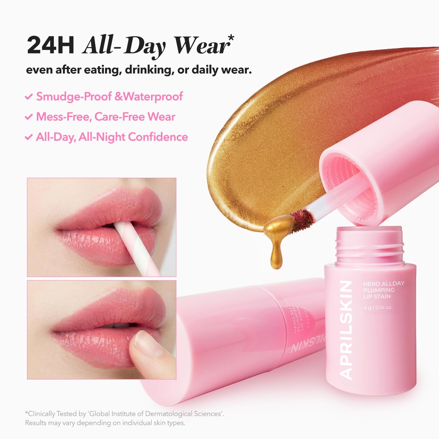 Aprilskin Hero All Day Plumping Lip Stain 24H Long-Lasting Quick Visible