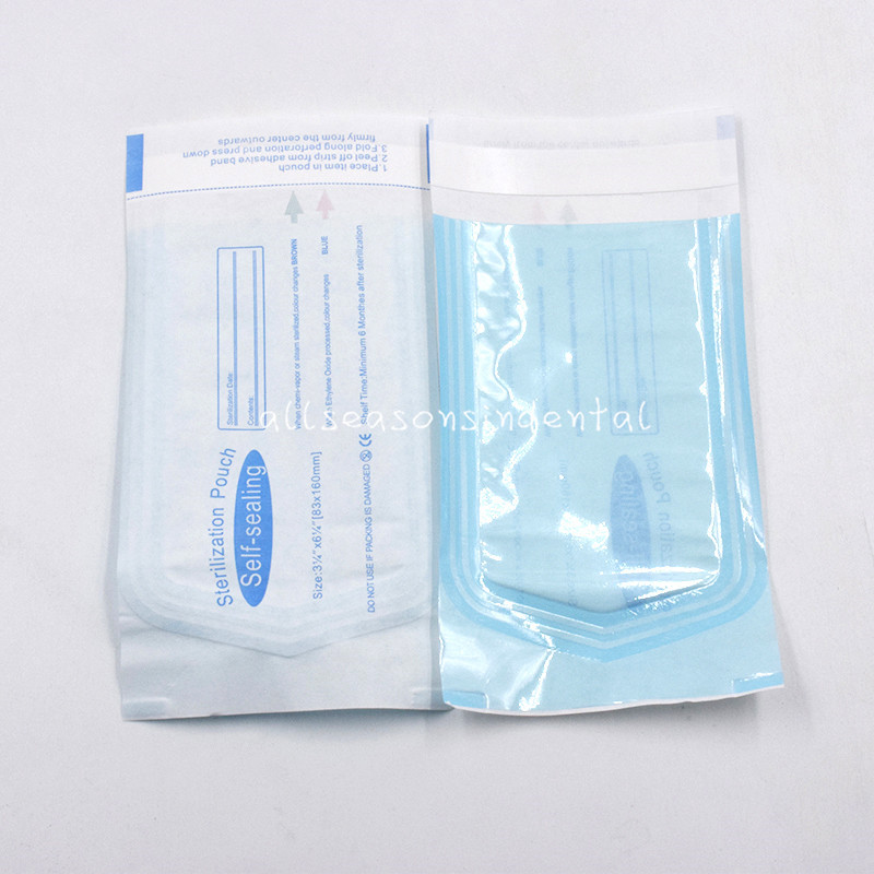 200Pcs/Box Dental Autoclave Disposable Sterilization Self-Sealing Pouches 6 Size