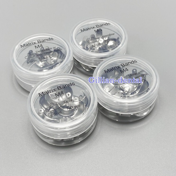 50Pcs Dental Matrix Bands With Hole Sectional Matrix Ring Fit Palodent V3 System