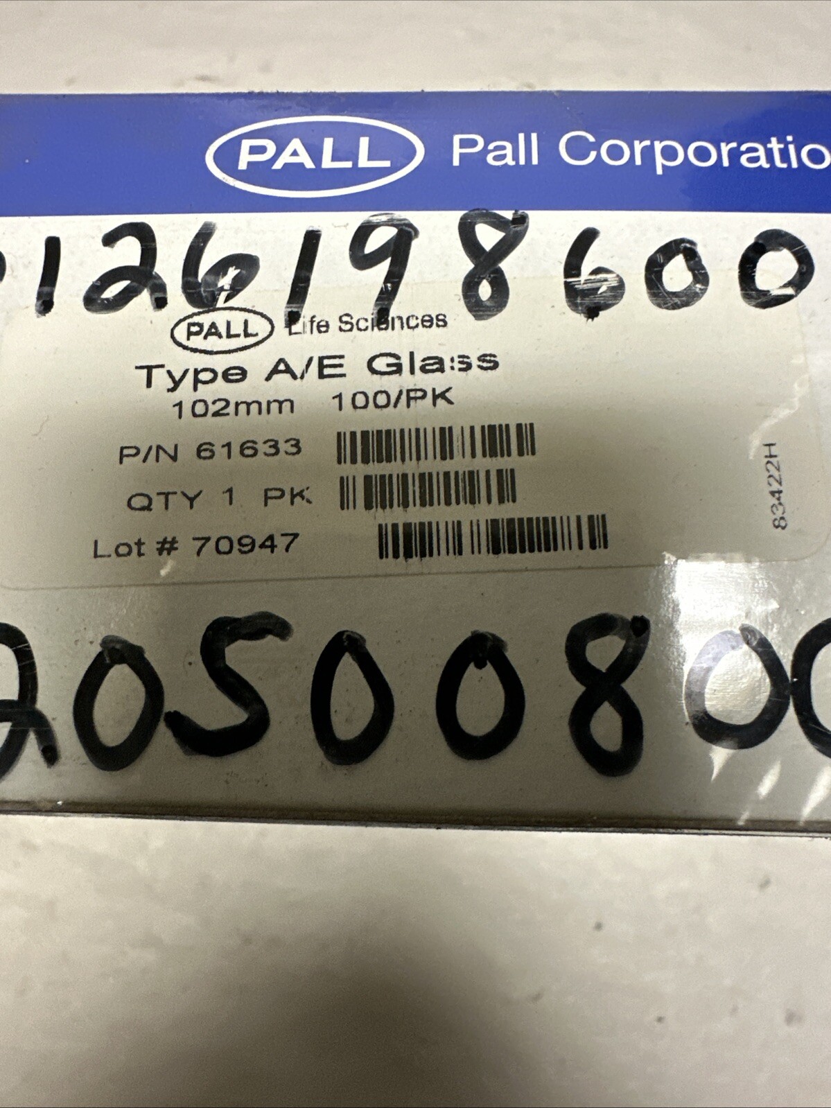 Pall,61633,A/E Glass 102mm Thick 100 Pack