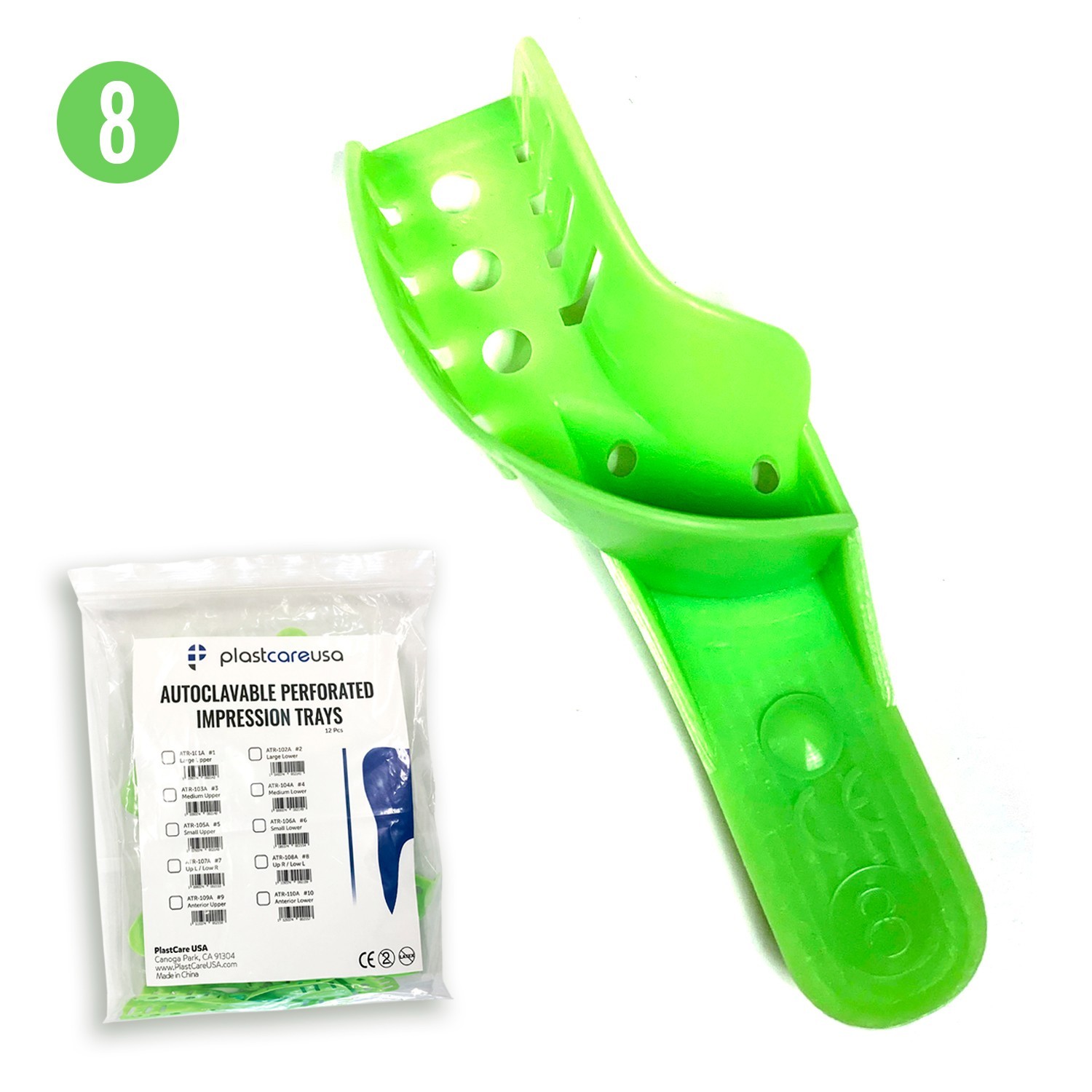 Mold Mouth Impression Kit – 1lb Alginate + 12 Upper Right, Lower Left Trays