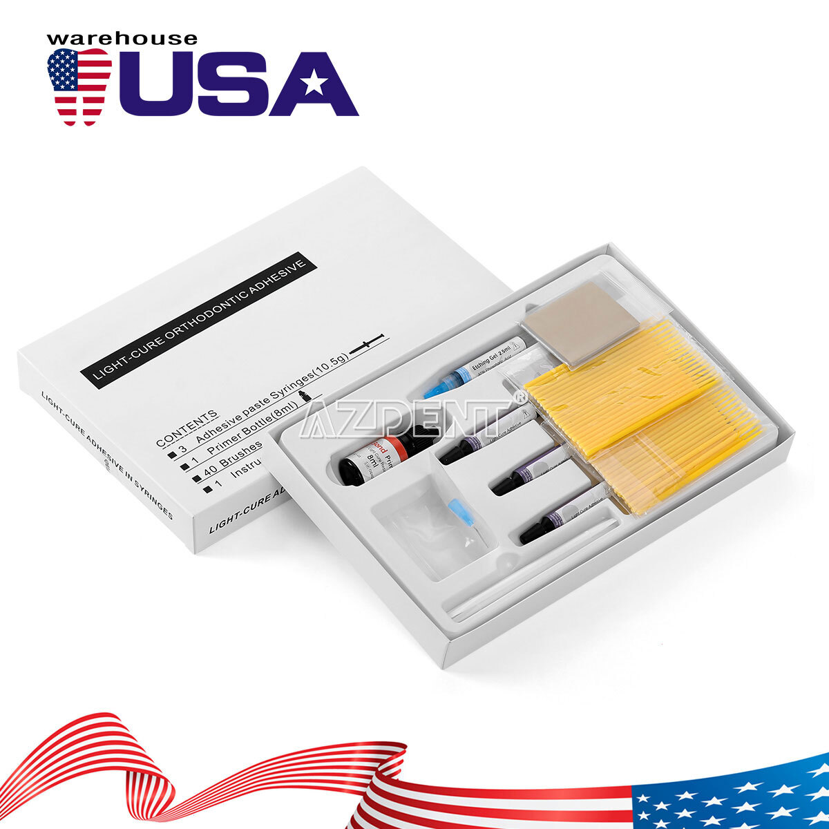 Dental Bracket Braces Glue Ortho Bonding Light Cure Resin /LED Curing Light