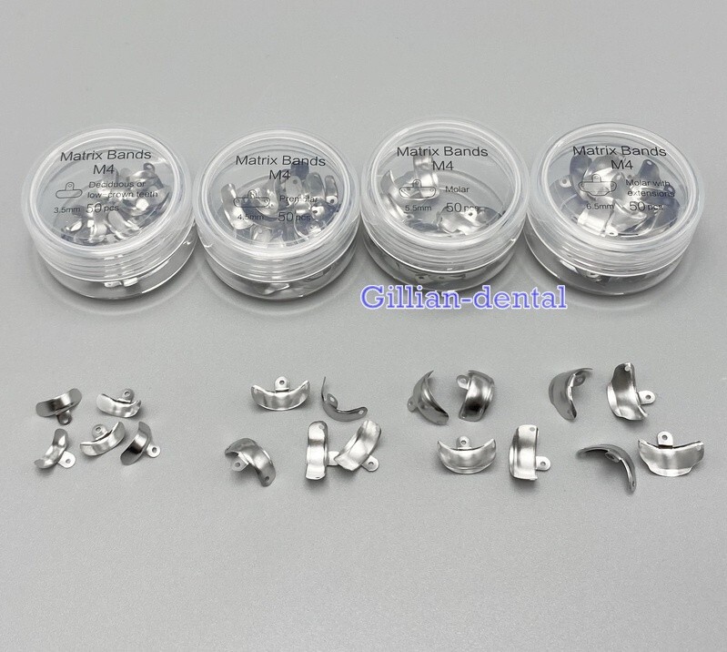 50Pcs Dental Matrix Bands With Hole Sectional Matrix Ring Fit Palodent V3 System