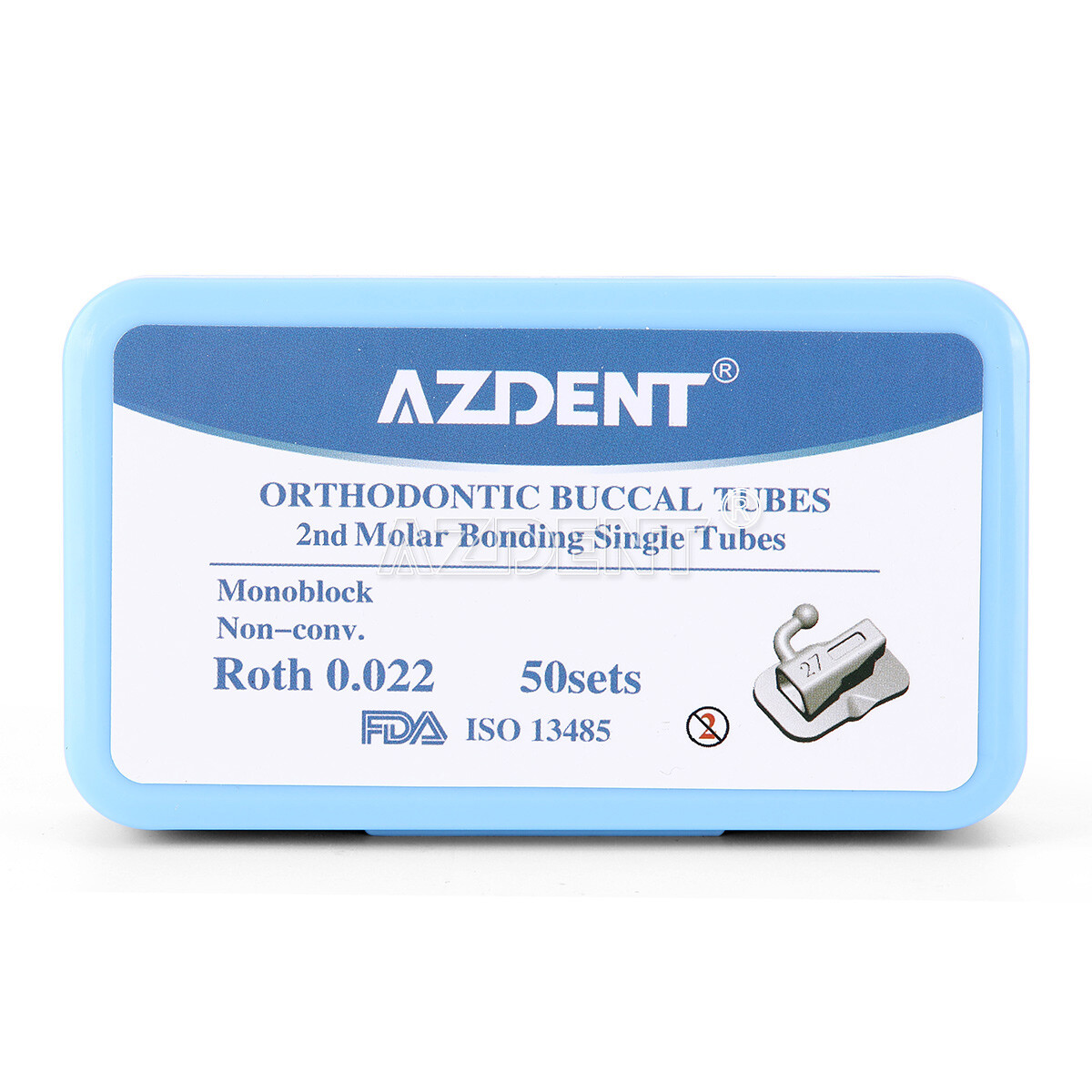 50Sets Dental Ortho 1st /2nd Molar Buccal Tube Bondable Non-Conv Roth .022 U1L1