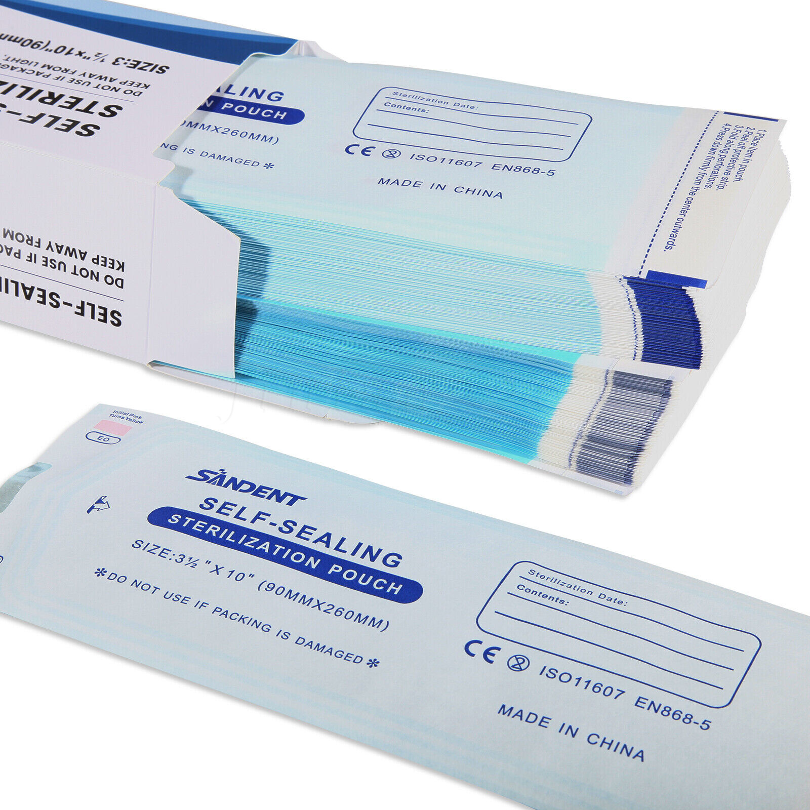 200pcs/Box Self Sterilization Pouches Pouch Autoclave Sterilizer Bags