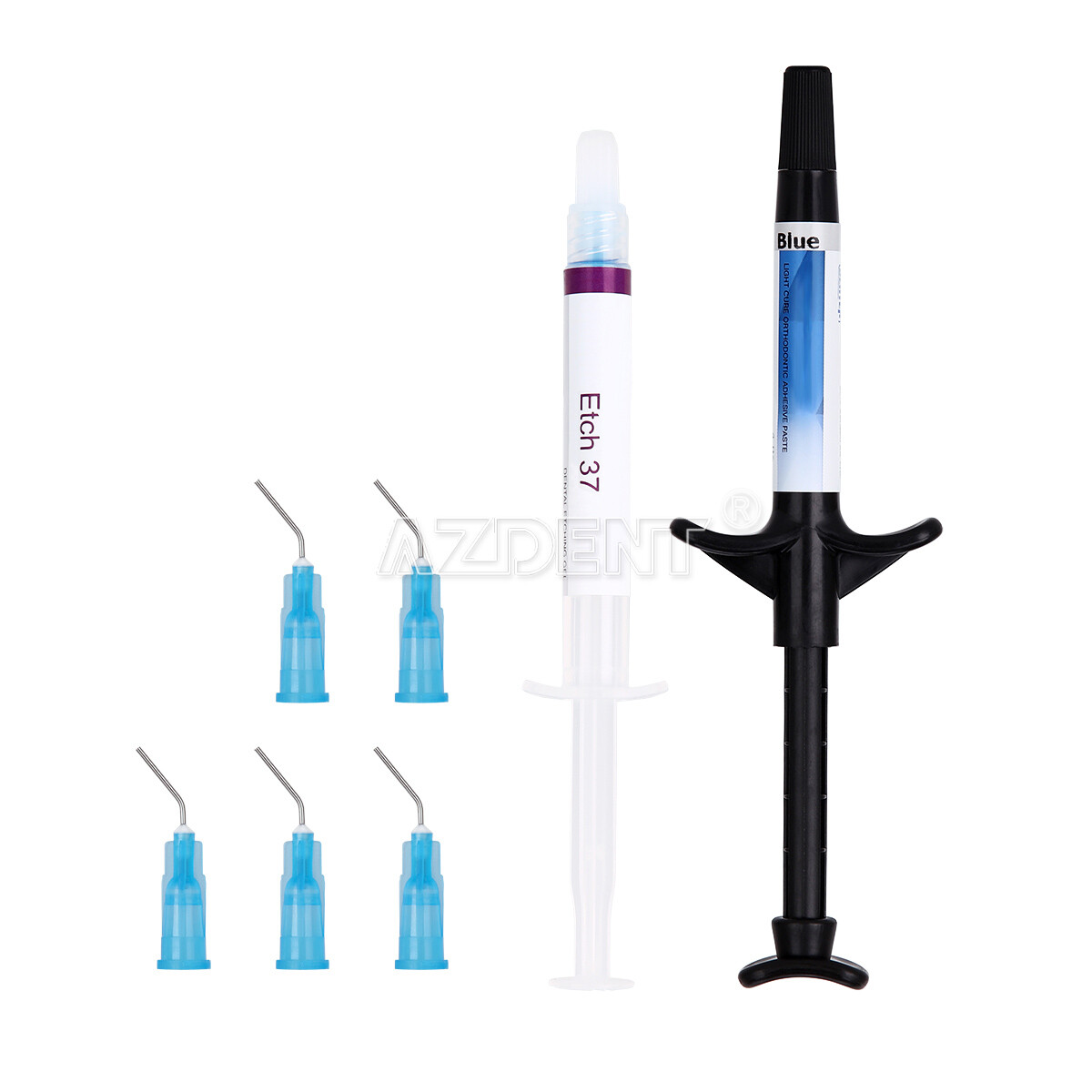 Dental Light Cure Ortho Resin Adhesive Paste Blue 37% Phosphoric Acid Etchant US